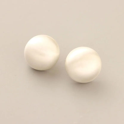 Simple Style Round Copper Gold Plated Ear Clips Ear Studs 1 Pair