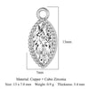 Simple Style Round Copper Plating Inlay Zircon Gold Plated Silver Plated Charms Jewelry Accessories