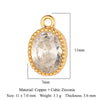 Simple Style Round Copper Plating Inlay Zircon Gold Plated Silver Plated Charms Jewelry Accessories