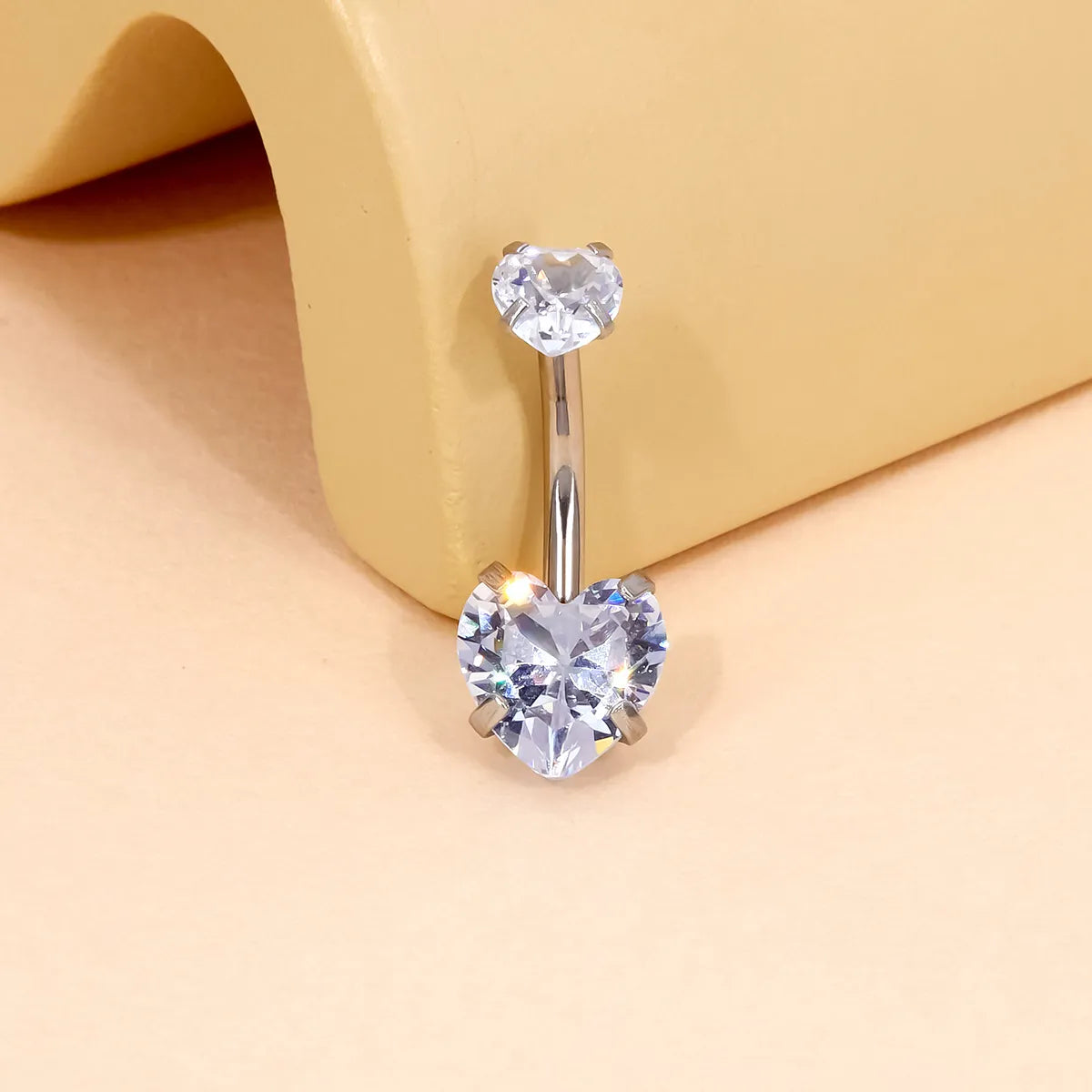 Simple Style Round Copper Zircon Belly Ring In Bulk