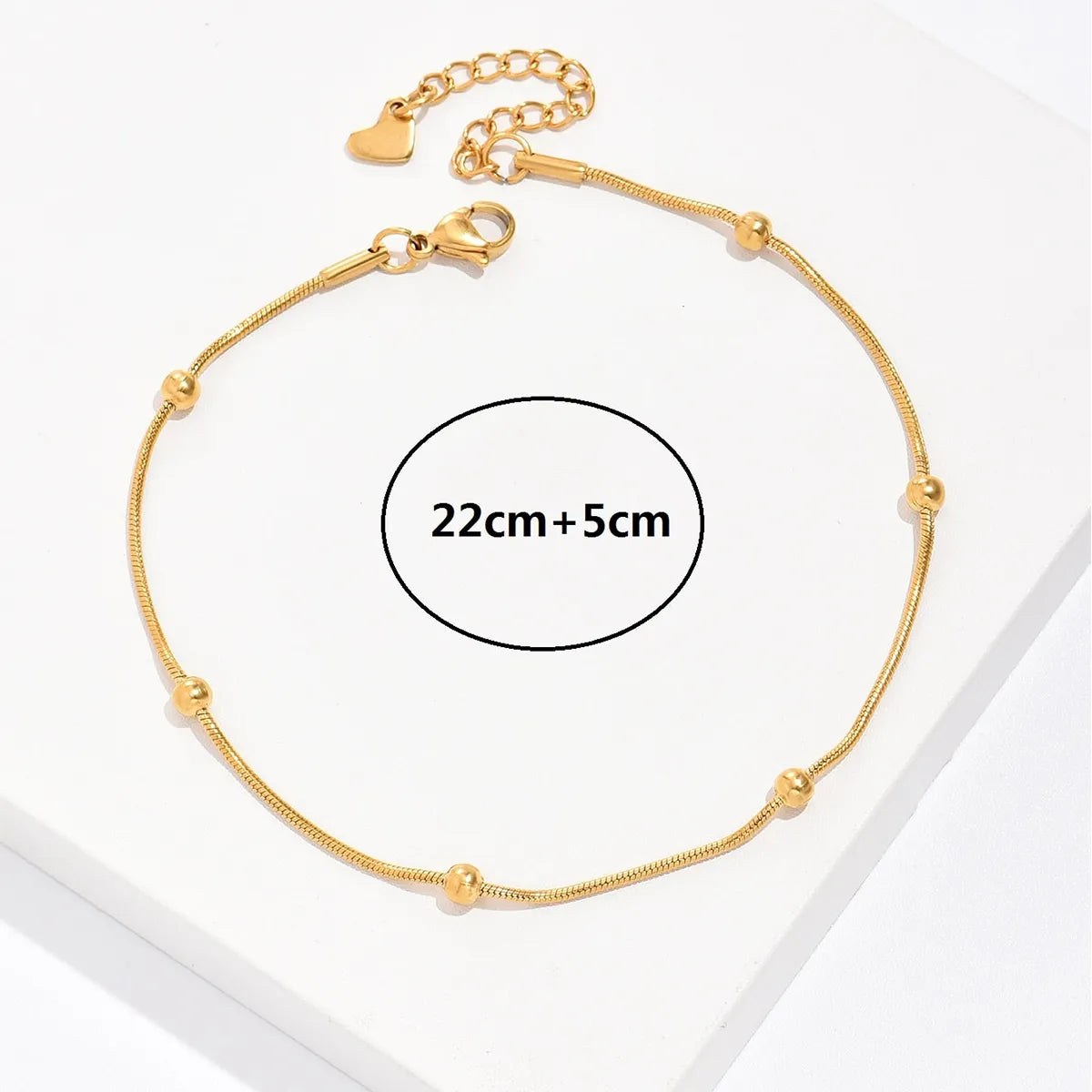 Simple Style Round Dots 201 Stainless Steel Plating 18K Gold Plated Unisex Anklet