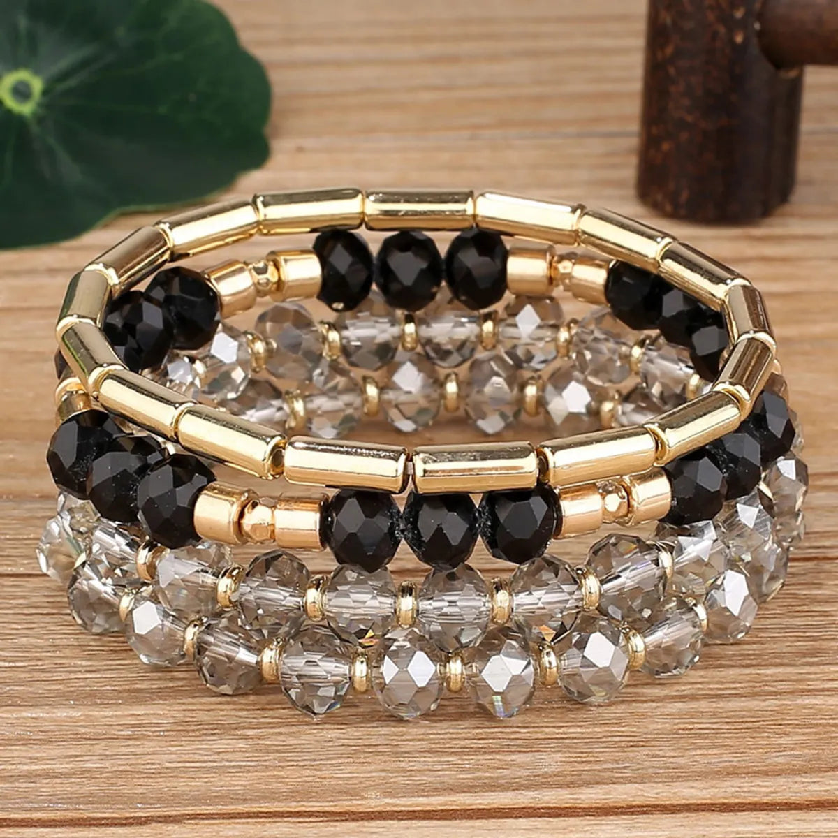 Simple Style Round Glass Women's Bracelets