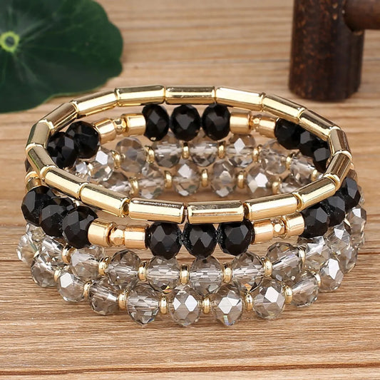 Simple Style Round Glass Women's Bracelets