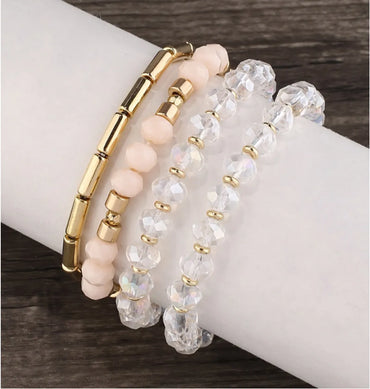 Simple Style Round Glass Women's Bracelets