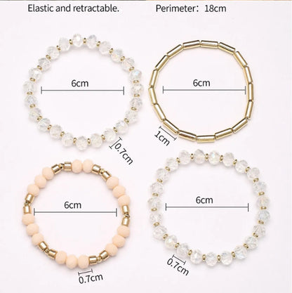 Simple Style Round Glass Women's Bracelets