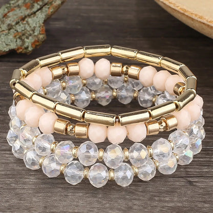 Simple Style Round Glass Women's Bracelets