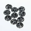 10 Pieces Metal Round Butterfly Pin Back