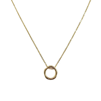 Simple Style Round Metal White Gold Plated Women'S Pendant Necklace