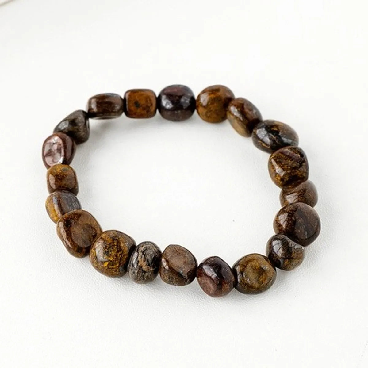 Simple Style Round Natural Stone Beaded Bracelets 1 Piece