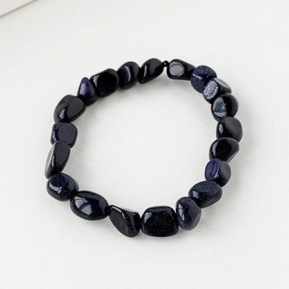 Simple Style Round Natural Stone Beaded Bracelets 1 Piece