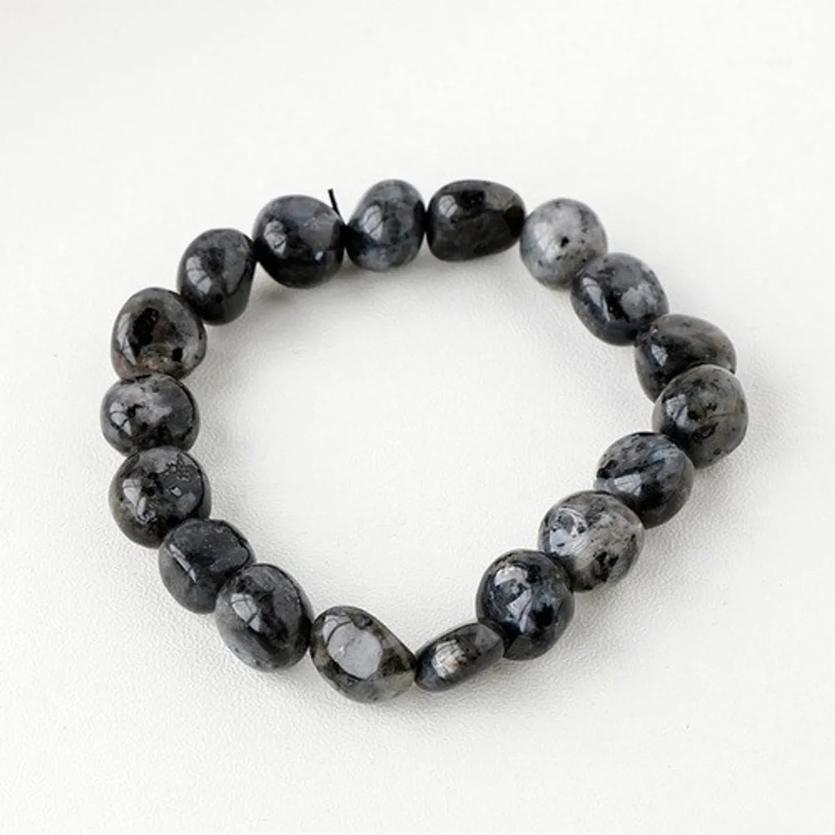 Simple Style Round Natural Stone Beaded Bracelets 1 Piece