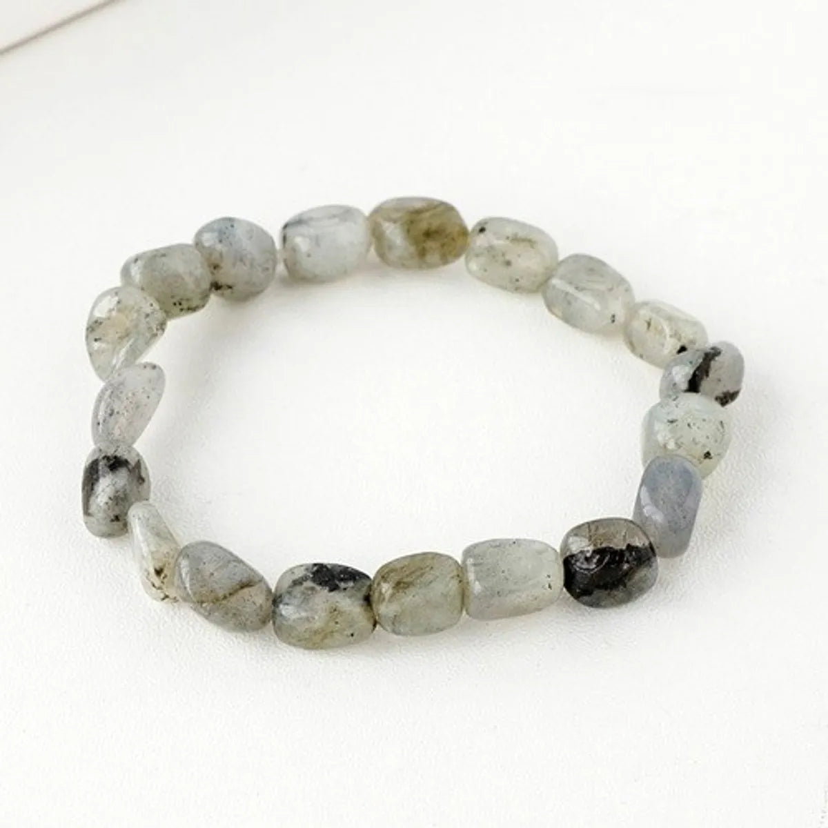 Simple Style Round Natural Stone Beaded Bracelets 1 Piece