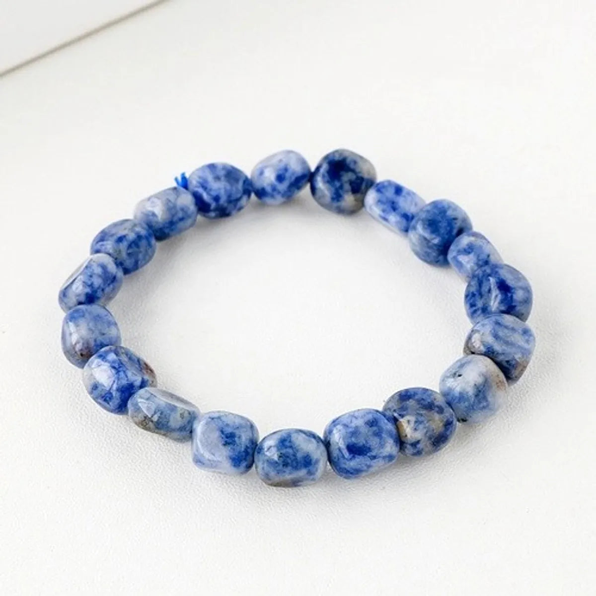 Simple Style Round Natural Stone Beaded Bracelets 1 Piece