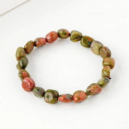 Simple Style Round Natural Stone Beaded Bracelets 1 Piece