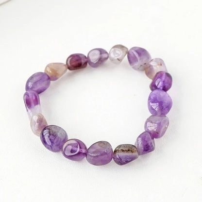 Simple Style Round Natural Stone Beaded Bracelets 1 Piece