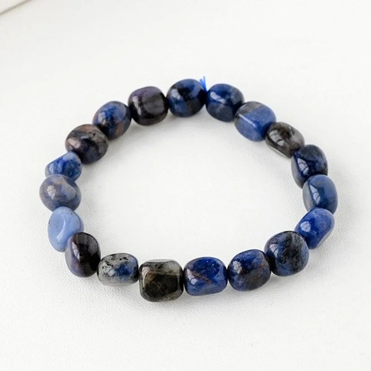 Simple Style Round Natural Stone Beaded Bracelets 1 Piece