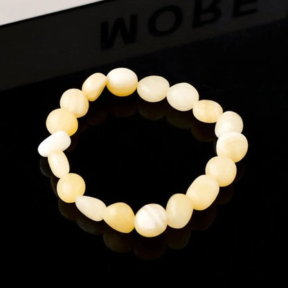 Simple Style Round Natural Stone Beaded Bracelets 1 Piece