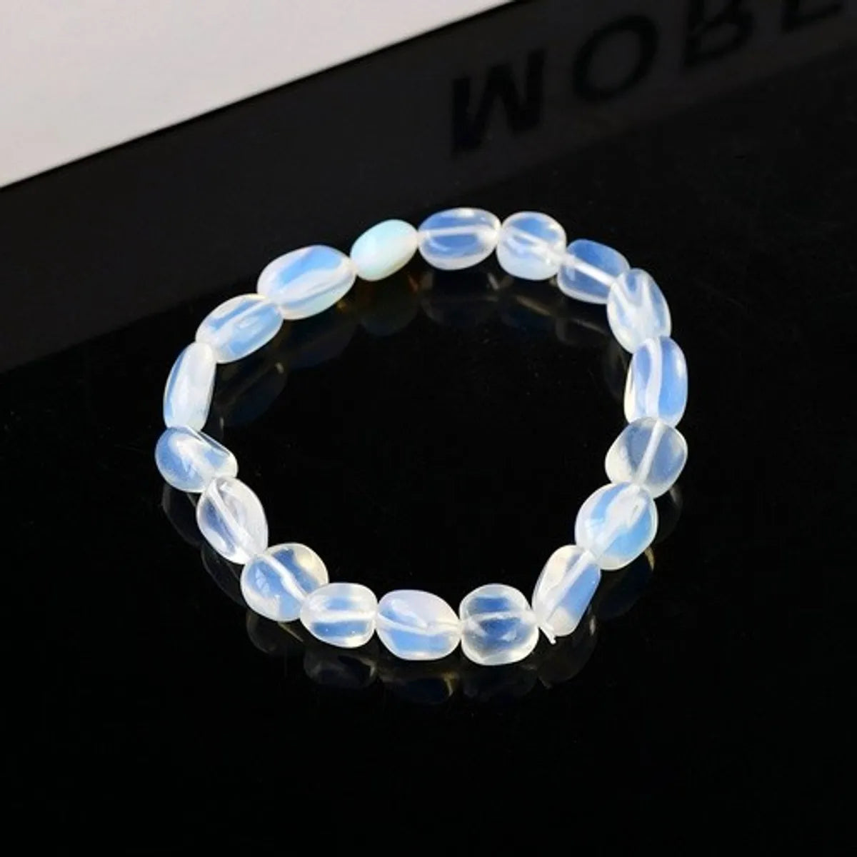 Simple Style Round Natural Stone Beaded Bracelets 1 Piece