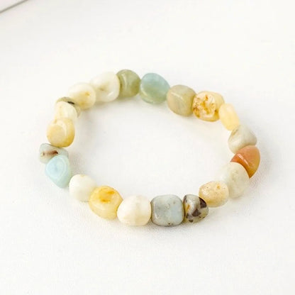 Simple Style Round Natural Stone Beaded Bracelets 1 Piece