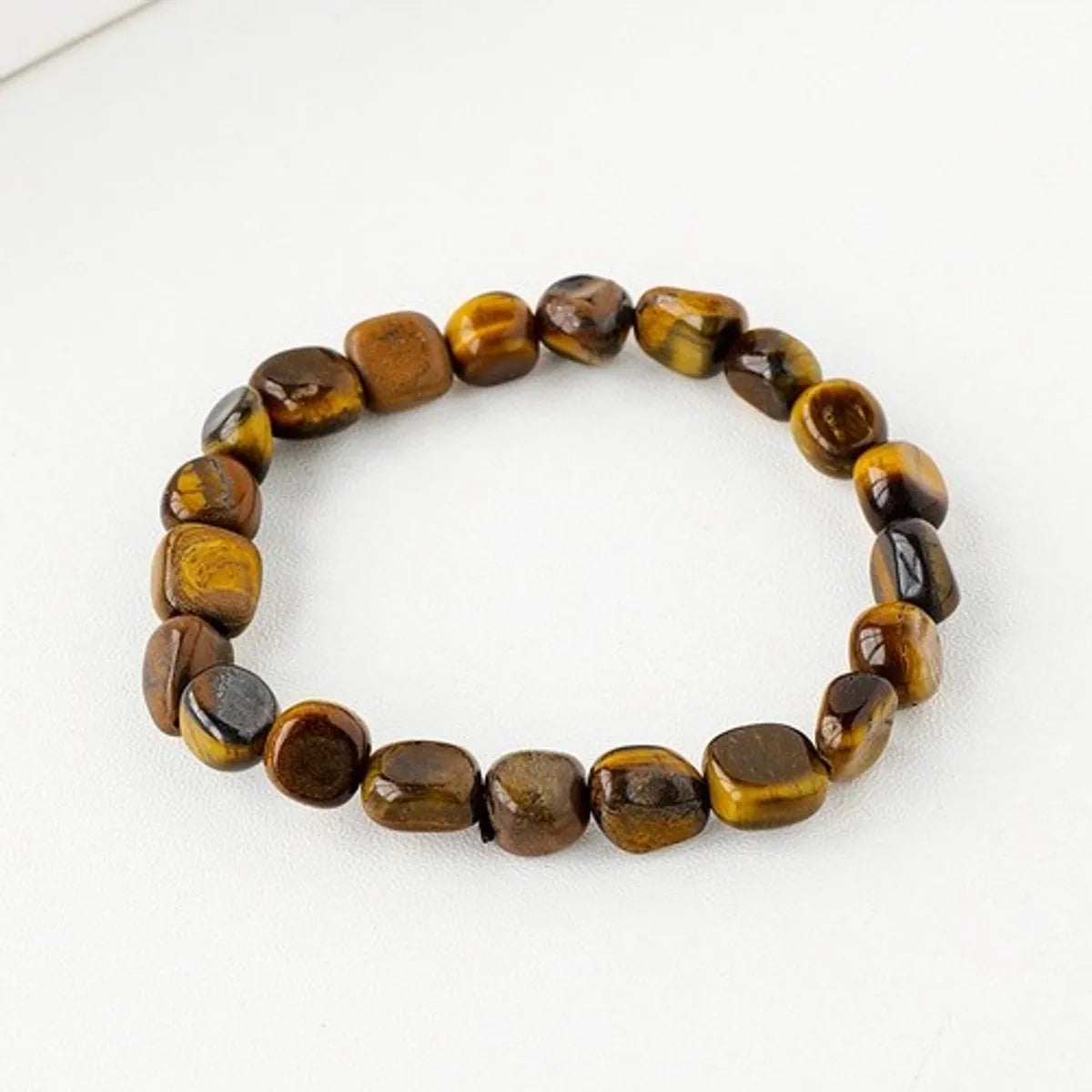 Simple Style Round Natural Stone Beaded Bracelets 1 Piece