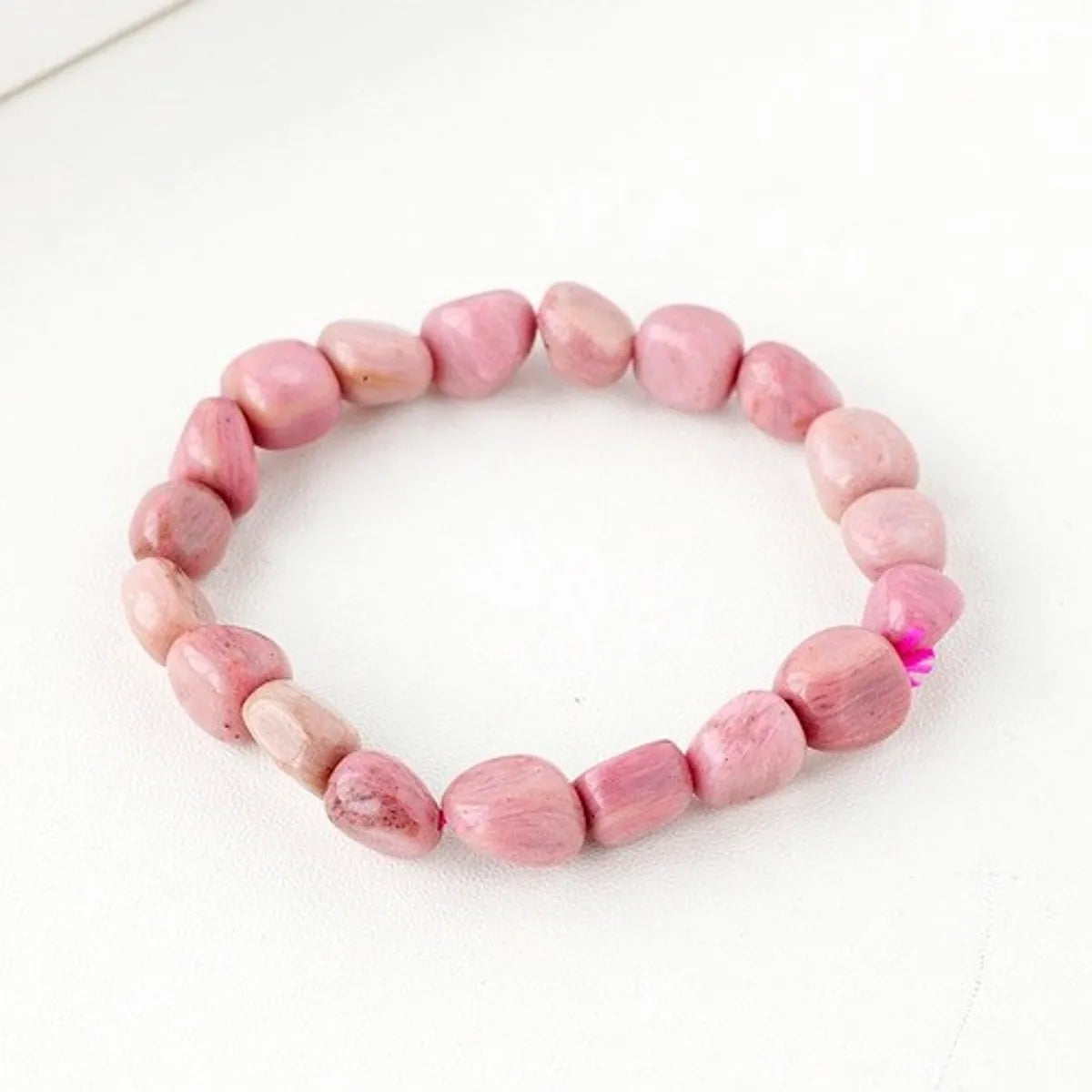 Simple Style Round Natural Stone Beaded Bracelets 1 Piece