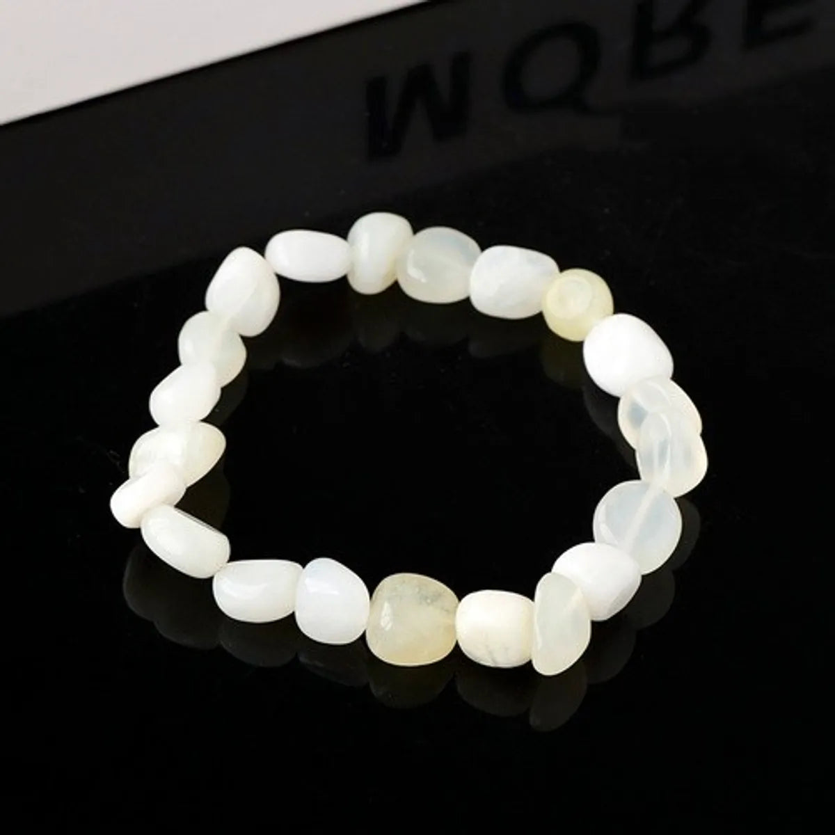 Simple Style Round Natural Stone Beaded Bracelets 1 Piece