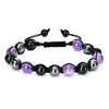 Simple Style Round Natural Stone Obsidian Beaded Women'S Bracelets