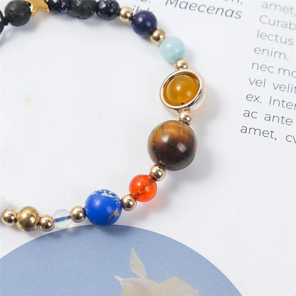 Simple Style Round Natural Stone Wholesale Bracelets