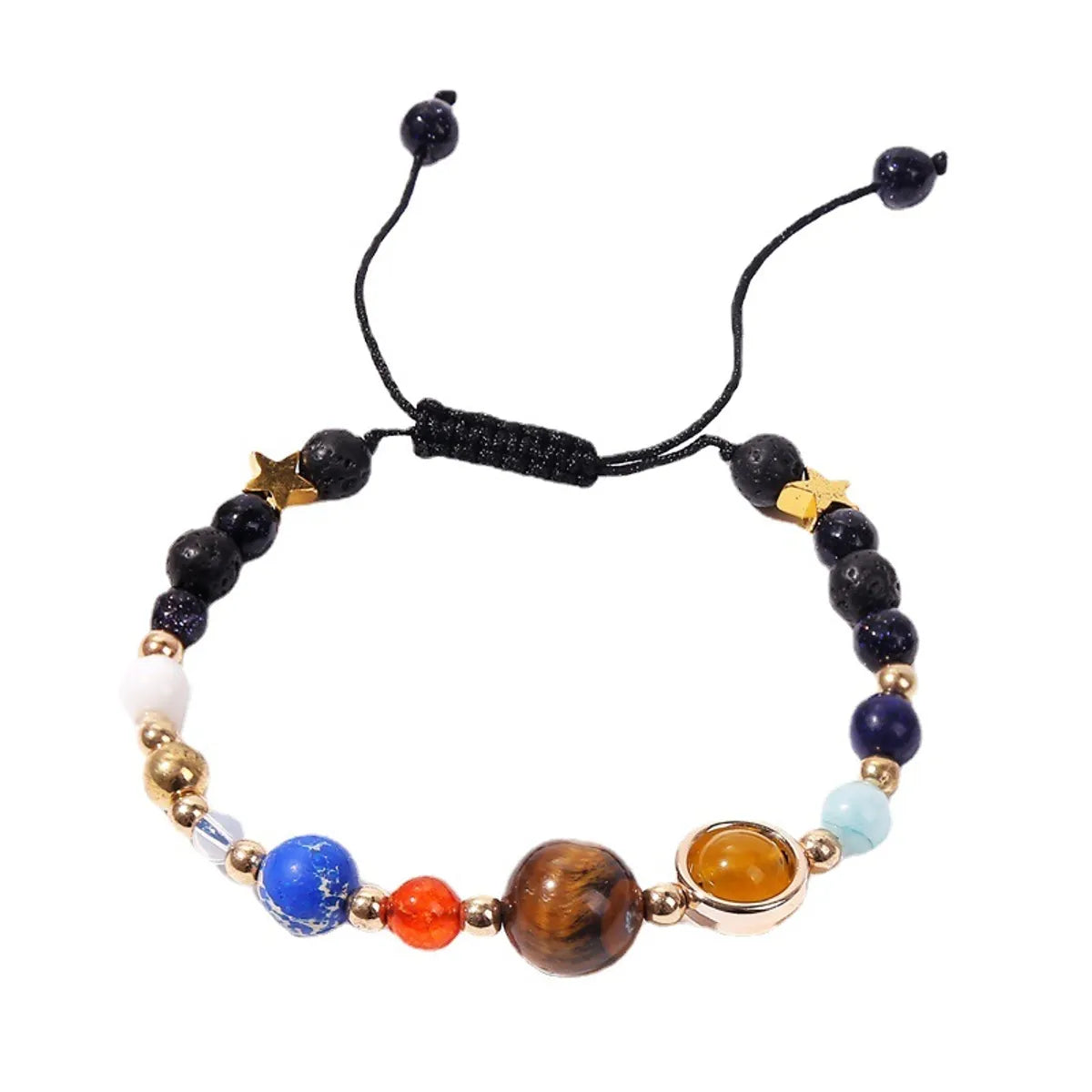 Simple Style Round Natural Stone Wholesale Bracelets