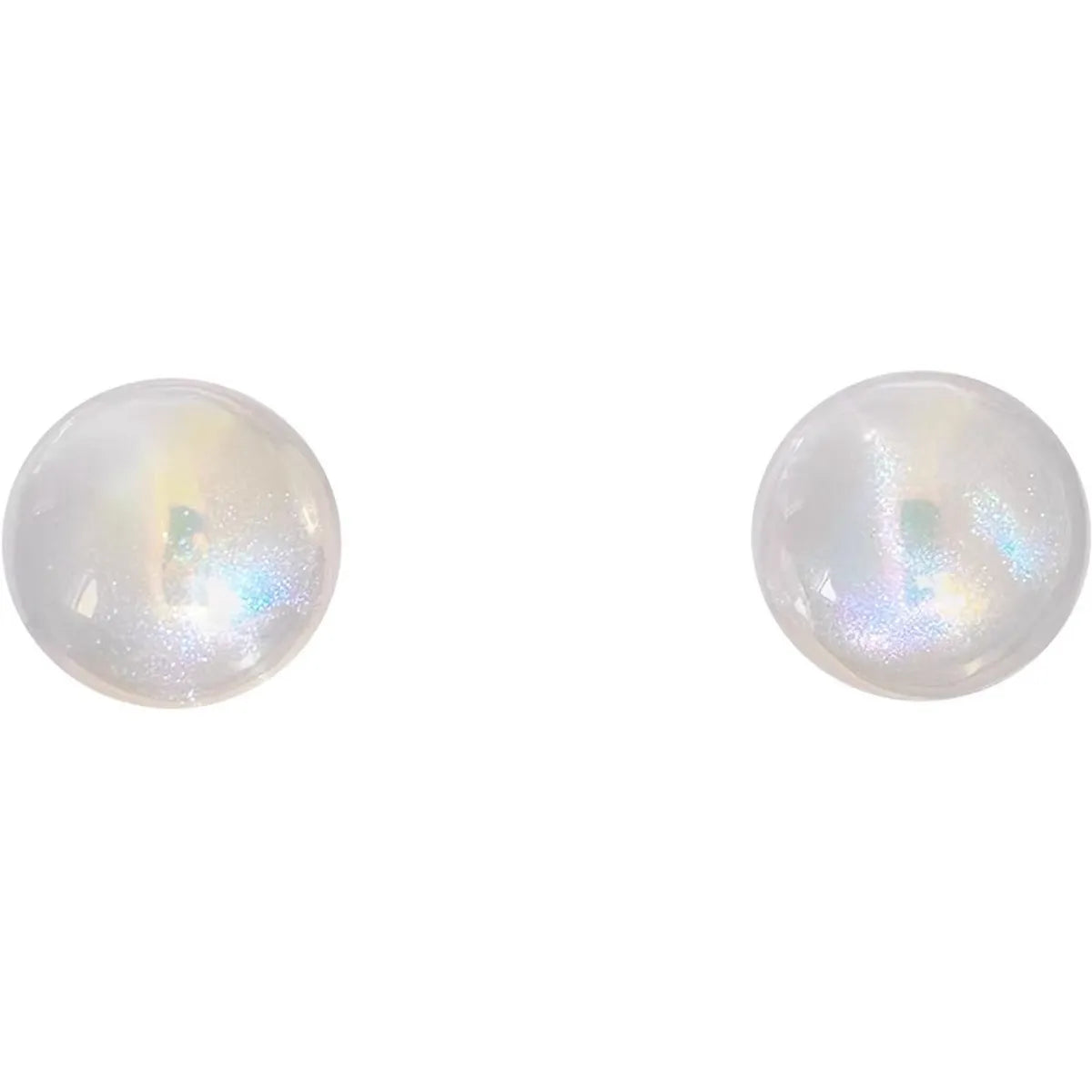 Simple Style Round Pearl Ear Studs 1 Pair