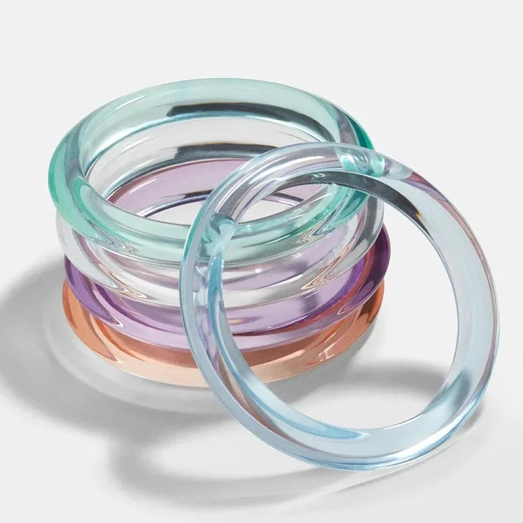 Simple Style Round Resin Wholesale Bangle