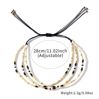 Simple Style Round Seed Bead Rope Wholesale Bracelets