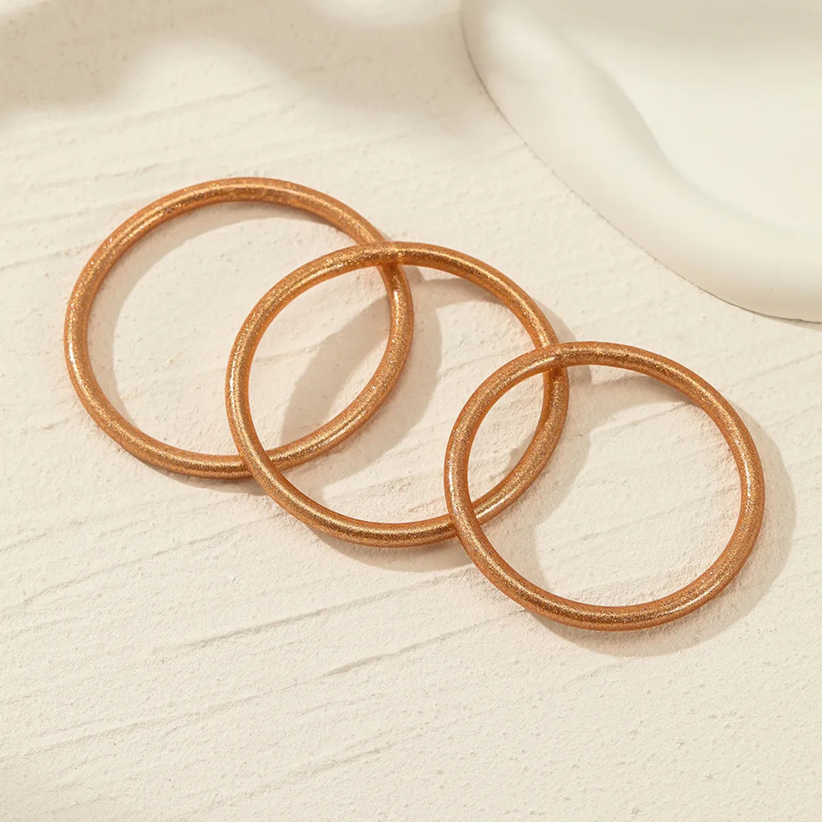 Simple Style Round Solid Color Plastic Women's Bangle