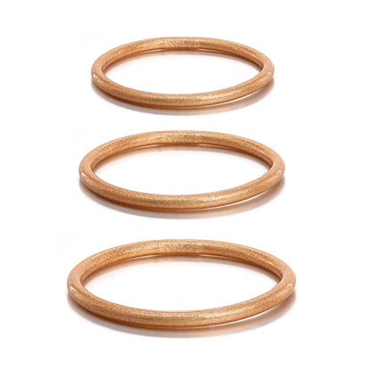 Simple Style Round Solid Color Plastic Women's Bangle