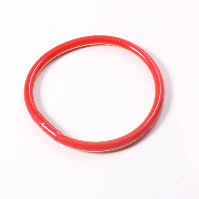 Simple Style Round Solid Color Silica Gel Women'S Buddhist Bangle