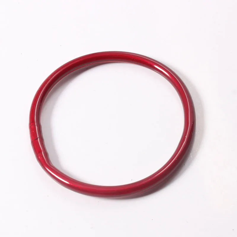 Simple Style Round Solid Color Silica Gel Women'S Buddhist Bangle