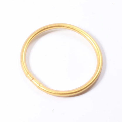 Simple Style Round Solid Color Silica Gel Women'S Buddhist Bangle