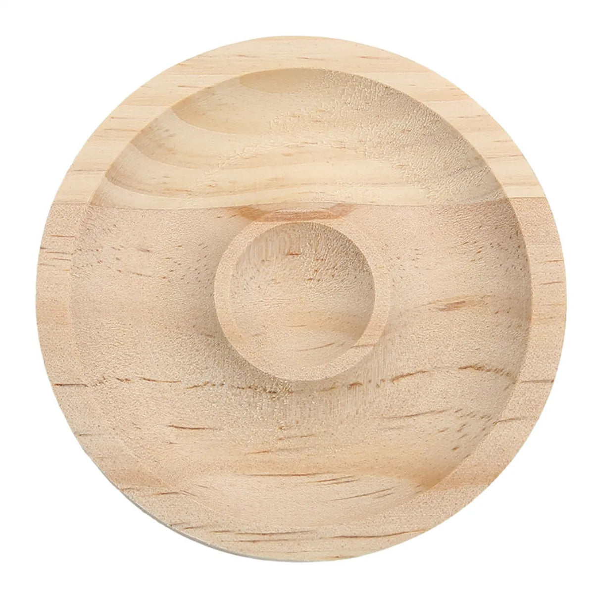 Simple Style Round Solid Wood Jewelry Display