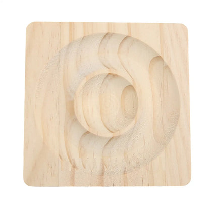 Simple Style Round Solid Wood Jewelry Display