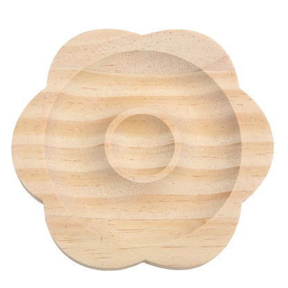 Simple Style Round Solid Wood Jewelry Display