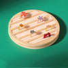 Simple Style Round Solid Wood Patchwork Jewelry Rack