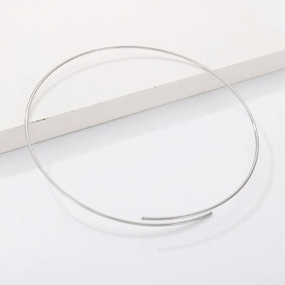 Simple Style Round Stainless Steel Choker