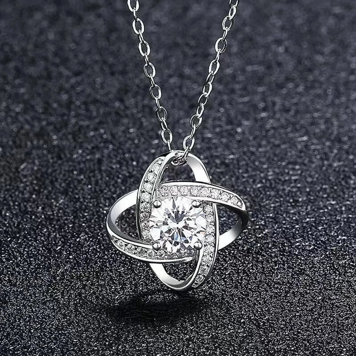 Simple Style Round Stainless Steel Hollow Out Diamond Earrings Necklace