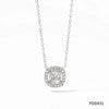 304 Stainless Steel 16K Gold Plated White Gold Plated Gold Plated Simple Style Inlay Round Rhinestones Pendant Necklace