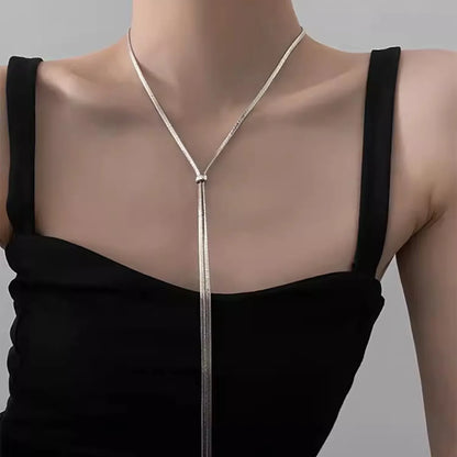 Simple Style Round Stainless Steel Pearl Inlay Zircon Necklace