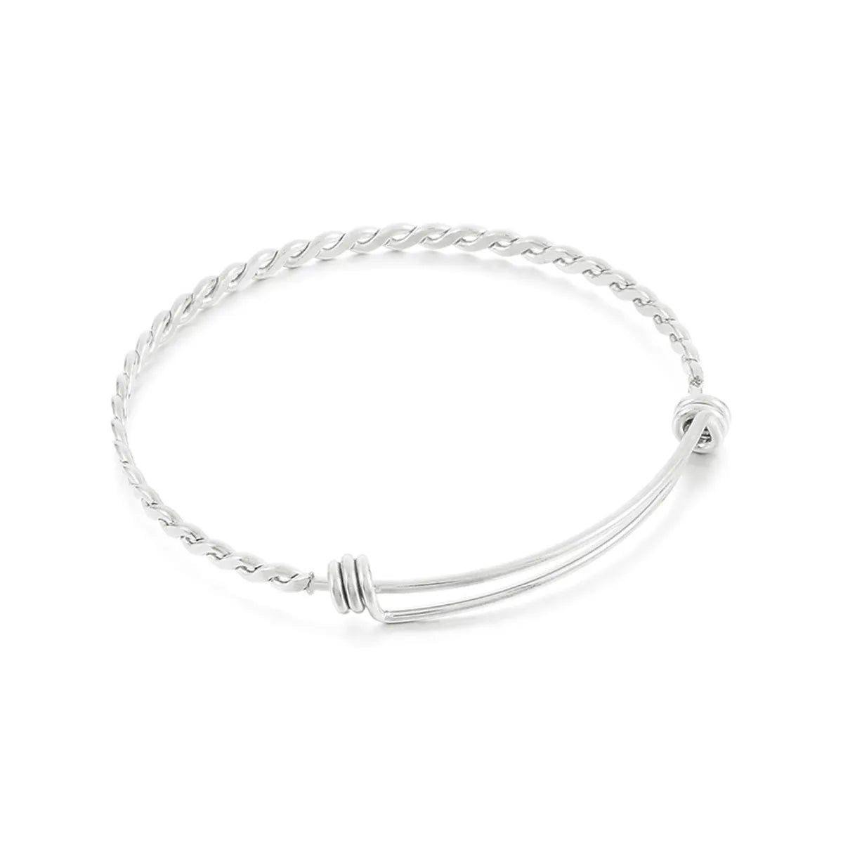 Simple Style Round Stainless Steel Plating Bangle