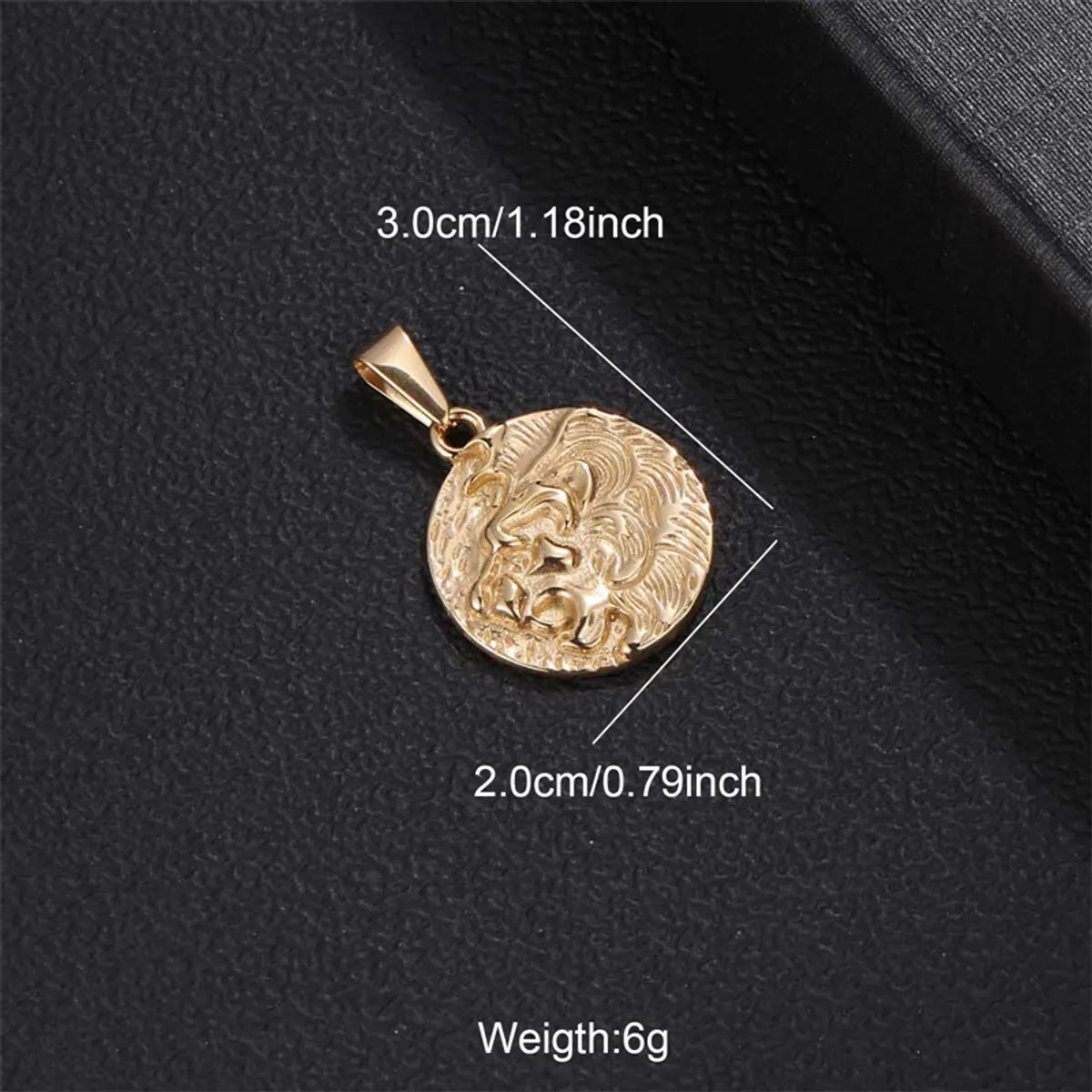 Simple Style Round Stainless Steel Polishing Pendant Necklace