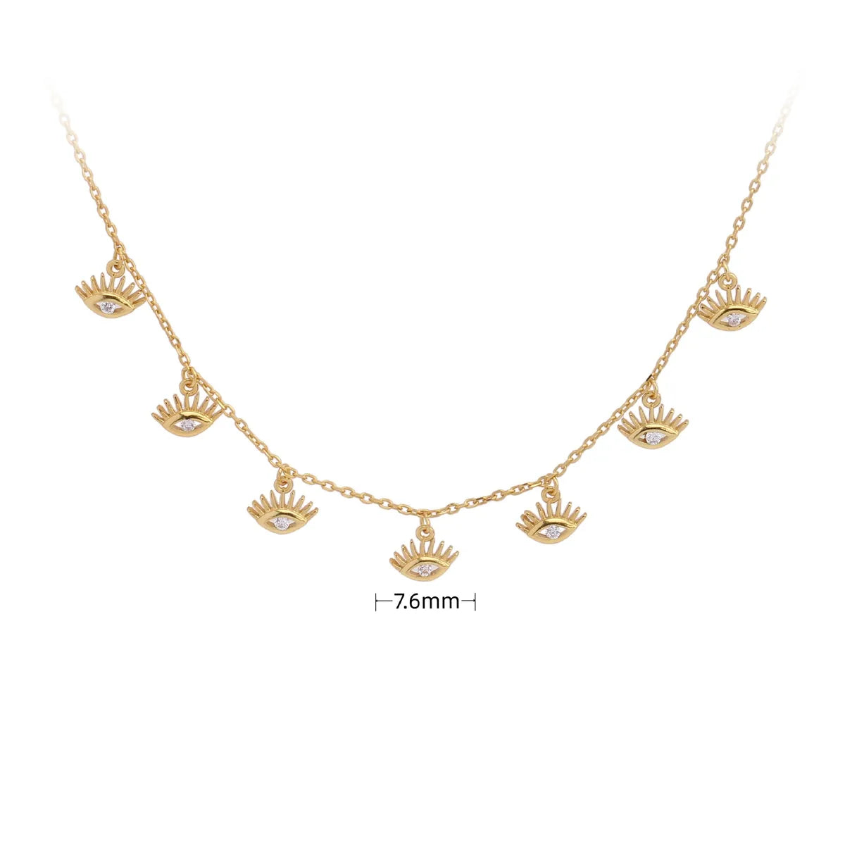 Simple Style Round Sterling Silver 18k Gold Plated Zircon Necklace In Bulk