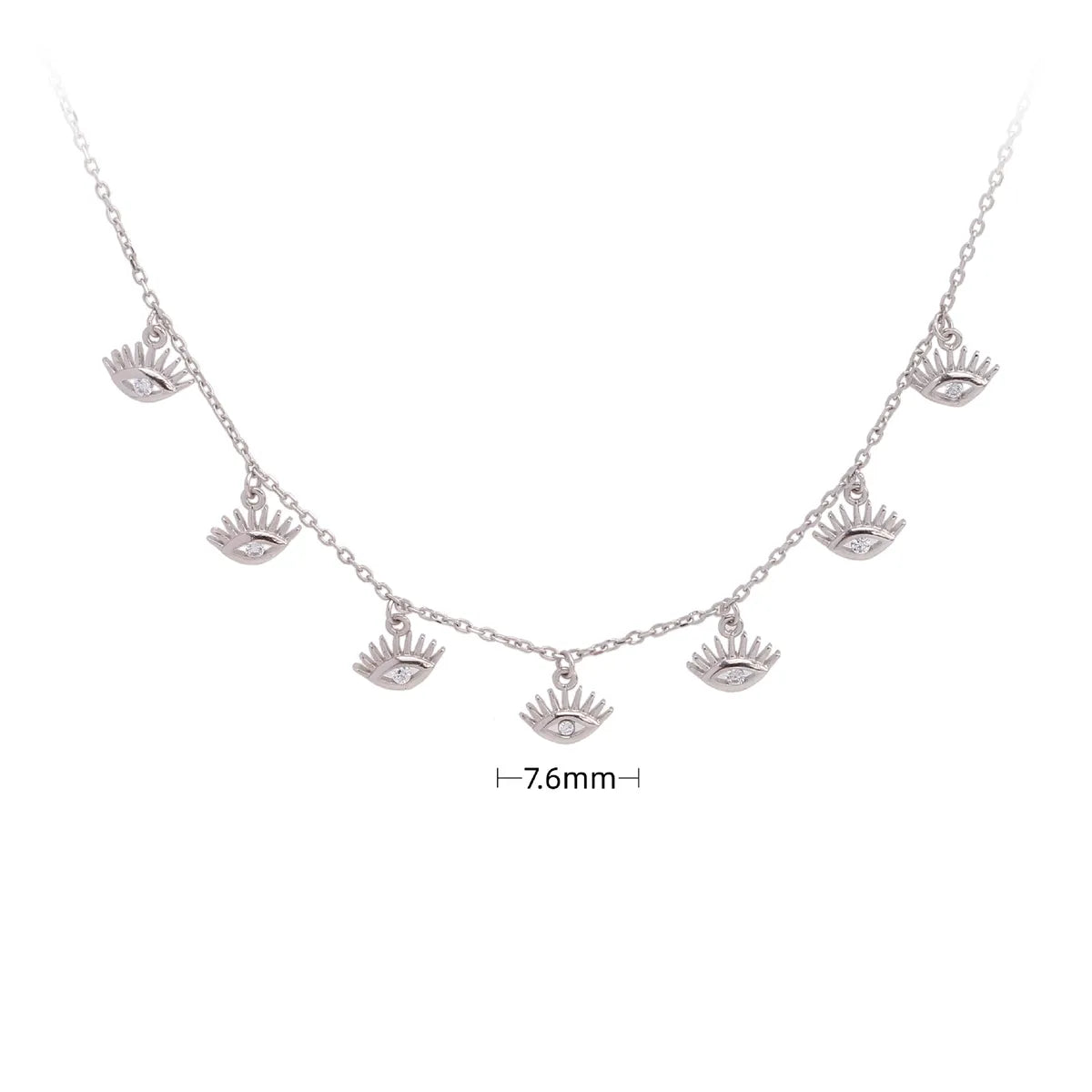 Simple Style Round Sterling Silver 18k Gold Plated Zircon Necklace In Bulk