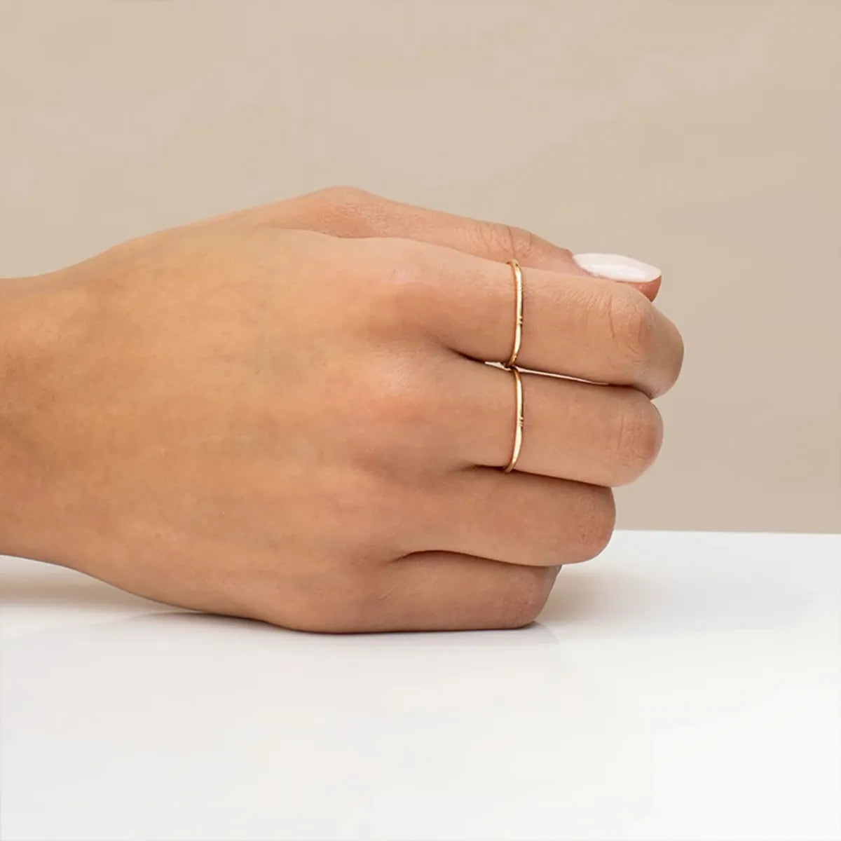 Simple Style Round Sterling Silver Plating 14k Gold Plated White Gold Plated Open Rings